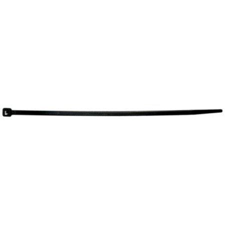 MIDWEST FASTENER 8" Black Nylon Plastic Cable Ties 1000PK 08077